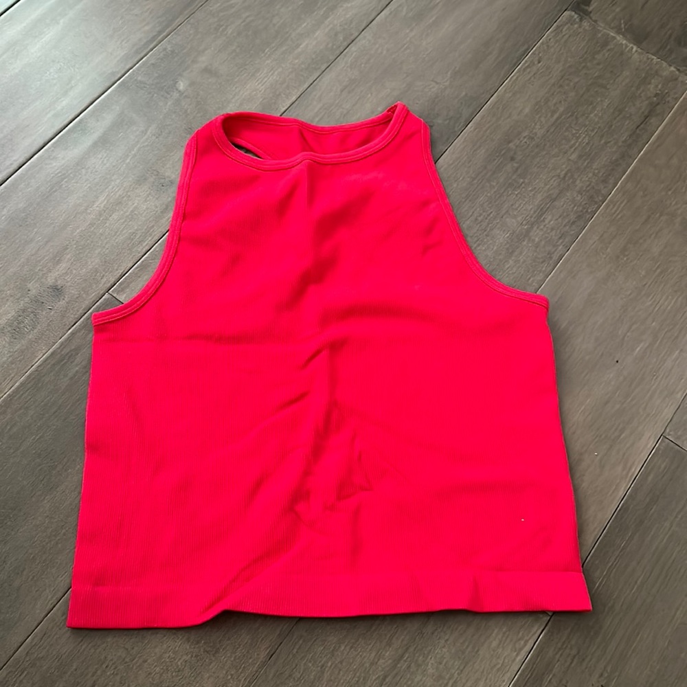 Red athletic tank